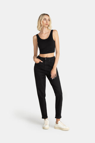Mom Jeans CARPINE Used Black
