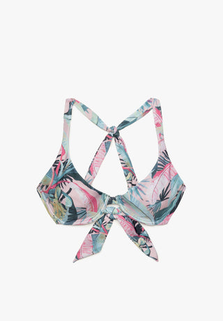 Bikini Top Cross Back with Wires FORTUNEI Recycled Print