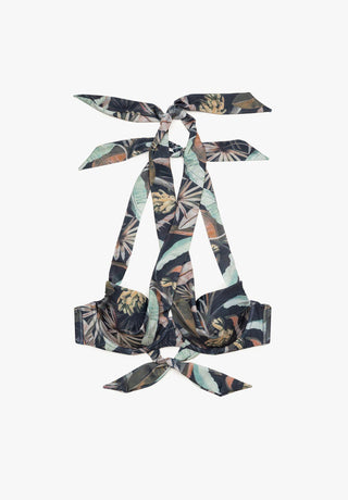 Bikini top with cups ABELIA Recycled Print